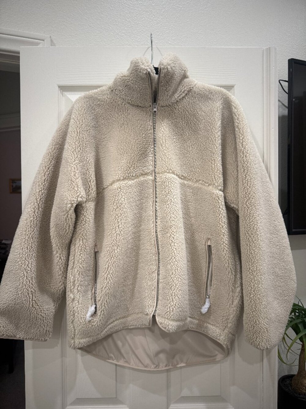 WITHBLACK Paula Sherpa Fleece Jacket Cream XS